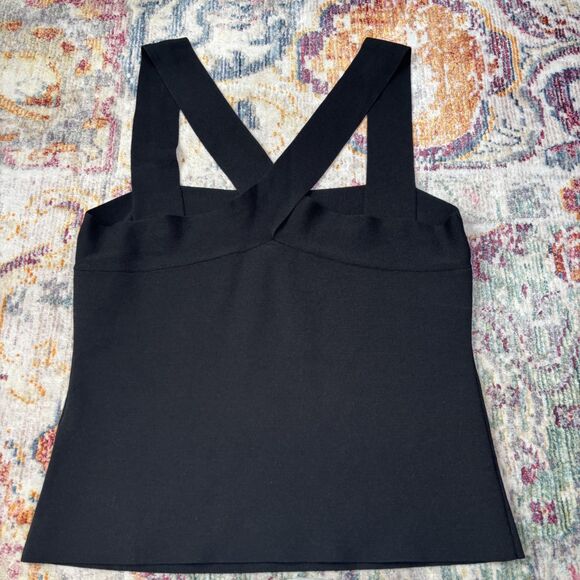 P.A.R.O.S.H Black Criss Cross Tank Top - Picture 3 of 4